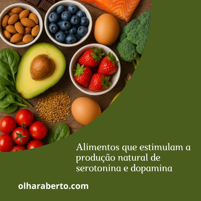 Read more about the article Alimentos que estimulam a produção natural de serotonina e dopamina